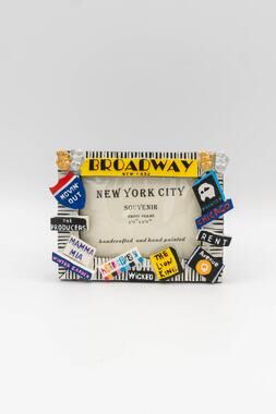 Broadway Shows New York NYC Souvenir Picture Photo Frame 3D Signs VTG